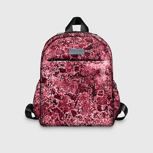 Детский рюкзак Мозаичный узор в коричнево-красных тонах / 3D-принт – фото 1