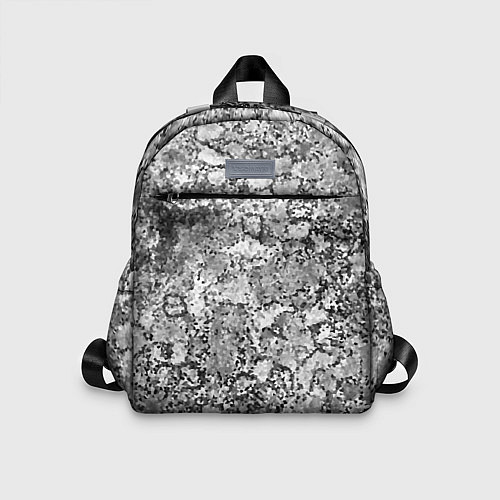 Детский рюкзак Черно-белый мозаичный узор / 3D-принт – фото 1