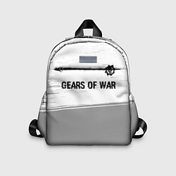 Детский рюкзак Gears of War glitch на светлом фоне: символ сверху, цвет: 3D-принт