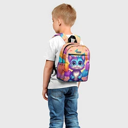 Детский рюкзак Котик с воздушными шариками, цвет: 3D-принт — фото 2