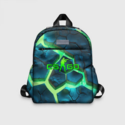 Детский рюкзак CS GO green texture logo, цвет: 3D-принт