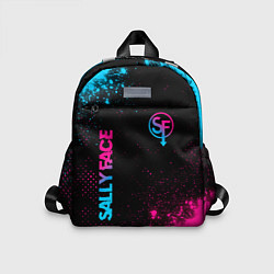 Детский рюкзак Sally Face - neon gradient: надпись, символ, цвет: 3D-принт