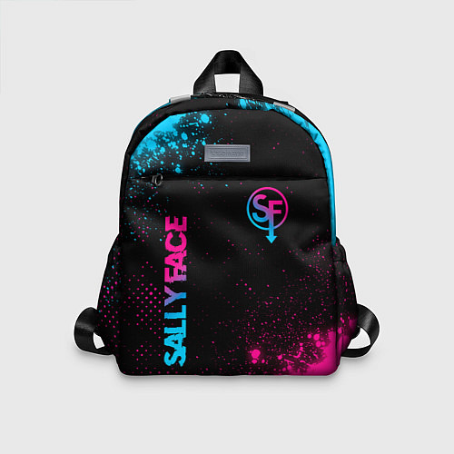 Детский рюкзак Sally Face - neon gradient: надпись, символ / 3D-принт – фото 1
