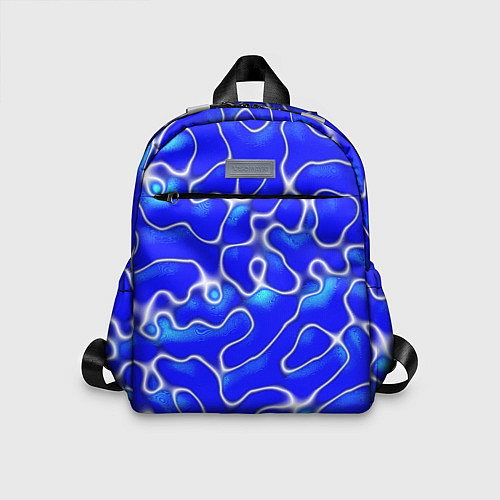 Детский рюкзак Синий волнистый рисунок / 3D-принт – фото 1