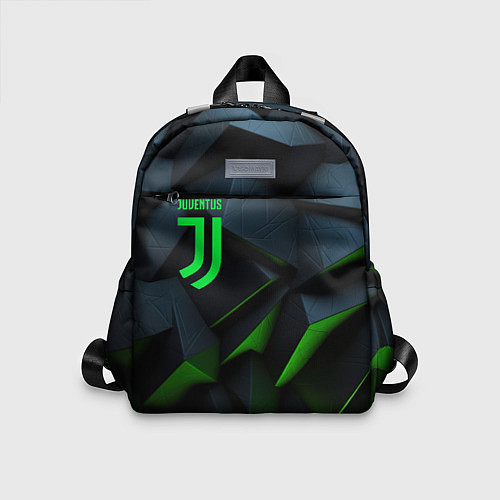 Детский рюкзак Juventus black green logo / 3D-принт – фото 1