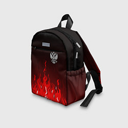 Детский рюкзак Герб РФ - красное пламя, цвет: 3D-принт — фото 2