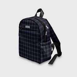 Детский рюкзак Тёмно-синий клетчатый, цвет: 3D-принт — фото 2