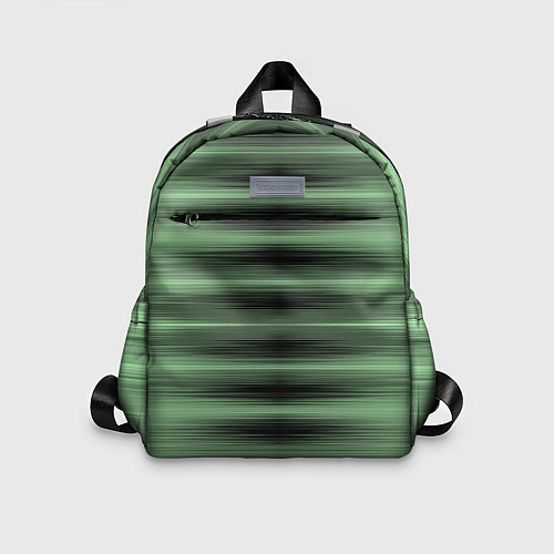 Детский рюкзак Зеленый полосатый градиент / 3D-принт – фото 1