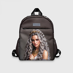 Детский рюкзак Девушка с пепельно-серыми вьющимися волосами