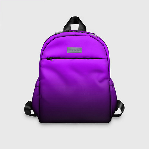 Детский рюкзак Градиент фиолетово-чёрный / 3D-принт – фото 1