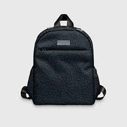 Детский рюкзак Чёрно-синий паттерн, цвет: 3D-принт