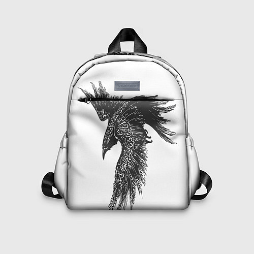 Детский рюкзак Чёрный ворон с рунами / 3D-принт – фото 1