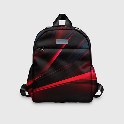 Детский рюкзак Red lighting black background / 3D-принт – фото 1