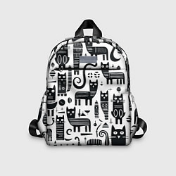 Детский рюкзак Кошки абстрактный узор, цвет: 3D-принт