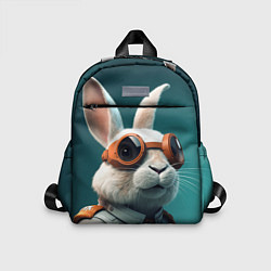 Детский рюкзак Белый кролик-космонавт, цвет: 3D-принт