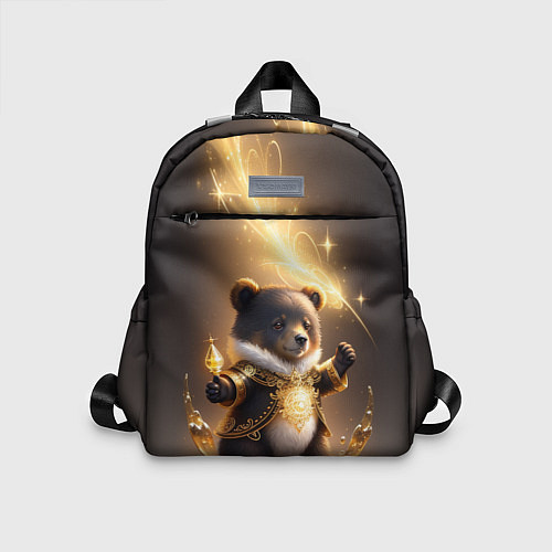 Детский рюкзак Бурый медвежонок с фонариком / 3D-принт – фото 1