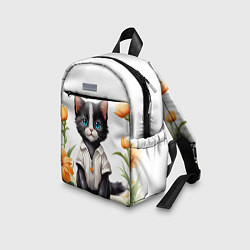 Детский рюкзак Котенок на цветочной поляне, цвет: 3D-принт — фото 2