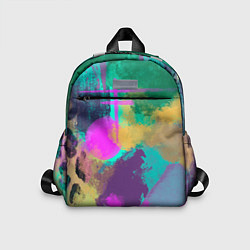 Детский рюкзак Пятна краски и леопардовая шкура абстракция, цвет: 3D-принт