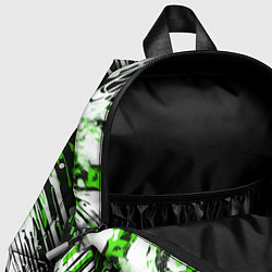Детский рюкзак Спонтанные брызги зелёные, цвет: 3D-принт — фото 2