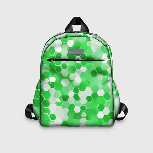 Детский рюкзак Кибер Hexagon Зелёный / 3D-принт – фото 1