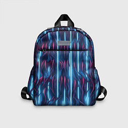 Детский рюкзак Голубые кибер линии, цвет: 3D-принт