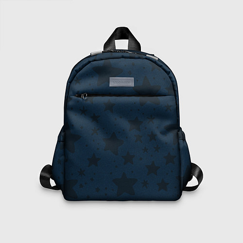 Детский рюкзак Большие звезды чёрно-синий / 3D-принт – фото 1