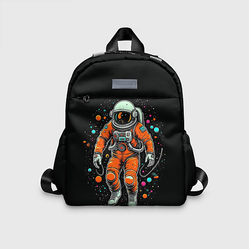Детский рюкзак Космонавт в оранжевом скафандре / 3D-принт – фото 1