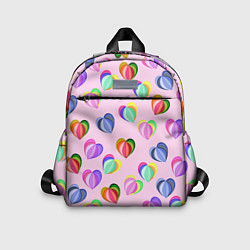 Детский рюкзак Цветные сердечки, цвет: 3D-принт