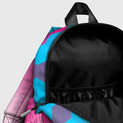 Детский рюкзак Zelda neon gradient style: символ сверху, цвет: 3D-принт — фото 2