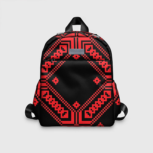 Детский рюкзак Национальный черный / 3D-принт – фото 1