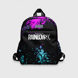 Детский рюкзак Rainbow six неоновые краски, цвет: 3D-принт