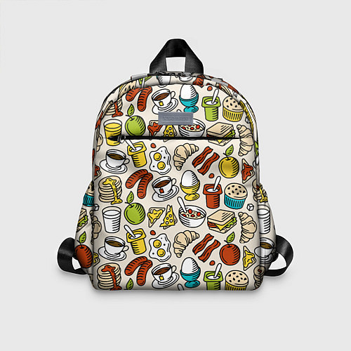 Детский рюкзак Завтрак - цветной / 3D-принт – фото 1