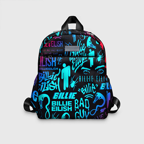 Детский рюкзак Billie Eilish neon pattern / 3D-принт – фото 1