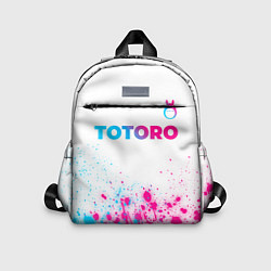Детский рюкзак Totoro neon gradient style: символ сверху, цвет: 3D-принт