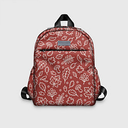 Детский рюкзак Осень - бордовый 2, цвет: 3D-принт