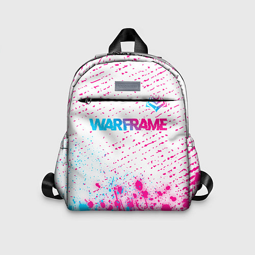 Детский рюкзак Warframe neon gradient style: символ сверху / 3D-принт – фото 1