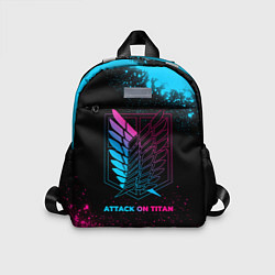 Детский рюкзак Attack on Titan - neon gradient, цвет: 3D-принт