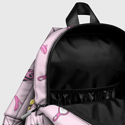 Детский рюкзак Барби аксессуары - розовый паттерн, цвет: 3D-принт — фото 2