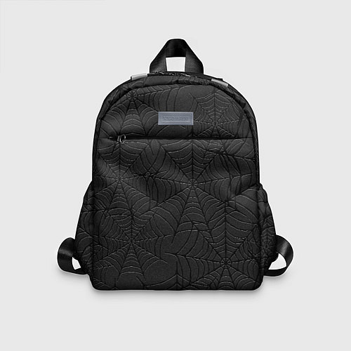Детский рюкзак Паутина на чёрном / 3D-принт – фото 1