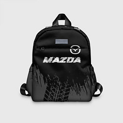 Детский рюкзак Mazda speed на темном фоне со следами шин: символ