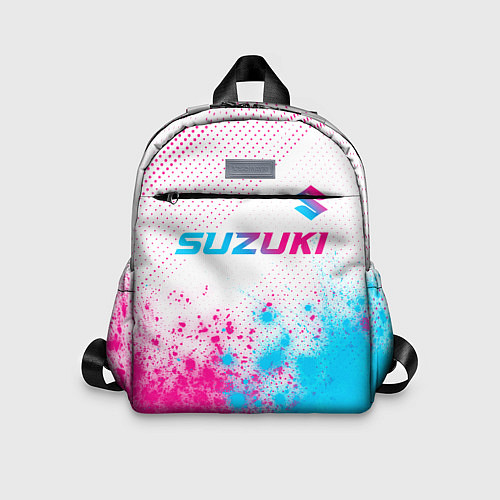 Детский рюкзак Suzuki neon gradient style: символ сверху / 3D-принт – фото 1