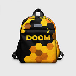 Детский рюкзак Doom - gold gradient: символ сверху, цвет: 3D-принт