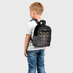 Детский рюкзак Балудрс гейт лого - черно-белый, цвет: 3D-принт — фото 2
