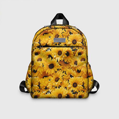Детский рюкзак Желтые объемные цветы от нейросети / 3D-принт – фото 1