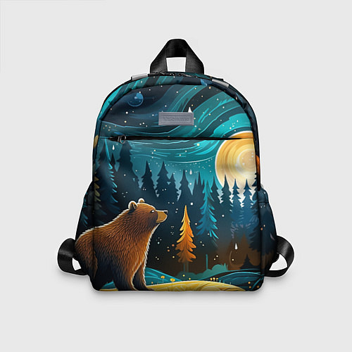 Детский рюкзак Хозяин тайги: медведь в лесу / 3D-принт – фото 1