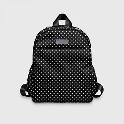 Детский рюкзак В мелкий горошек на черном фоне, цвет: 3D-принт