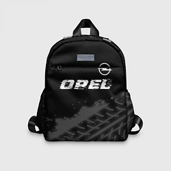 Детский рюкзак Opel speed на темном фоне со следами шин: символ с