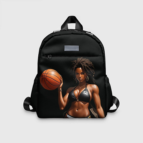 Детский рюкзак Девушка с баскетбольным мячом / 3D-принт – фото 1