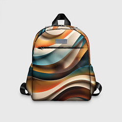 Детский рюкзак Волнистая объёмная текстура - нейросеть, цвет: 3D-принт