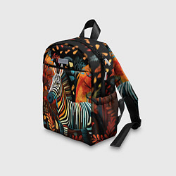 Детский рюкзак Зебра в стиле фолк-арт, цвет: 3D-принт — фото 2